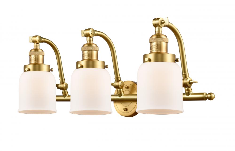 Bell - 3 Light - 28 inch - Satin Gold - Bath Vanity Light