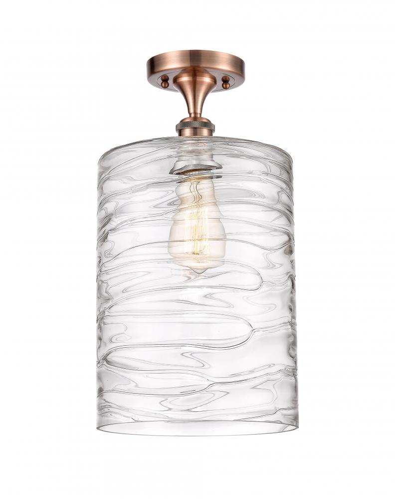 Cobbleskill - 1 Light - 9 inch - Antique Copper - Semi-Flush Mount