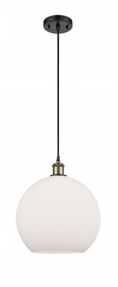 Athens - 1 Light - 12 inch - Black Antique Brass - Cord hung - Mini Pendant