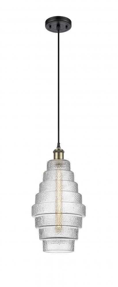 Cascade - 1 Light - 8 inch - Black Antique Brass - Cord hung - Mini Pendant