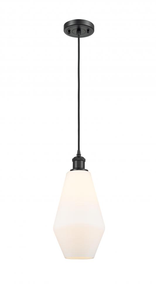 Cindyrella - 1 Light - 7 inch - Matte Black - Cord hung - Mini Pendant