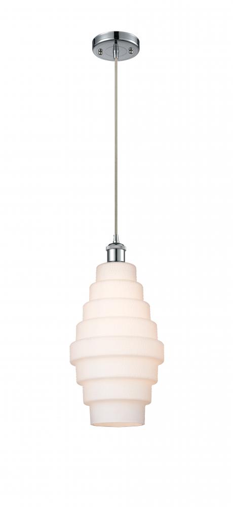 Cascade - 1 Light - 8 inch - Polished Chrome - Cord hung - Mini Pendant