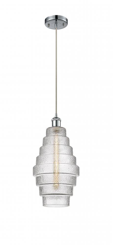 Cascade - 1 Light - 8 inch - Polished Chrome - Cord hung - Mini Pendant