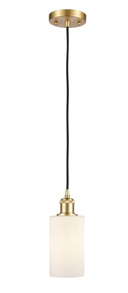 Clymer - 1 Light - 4 inch - Satin Gold - Cord hung - Mini Pendant