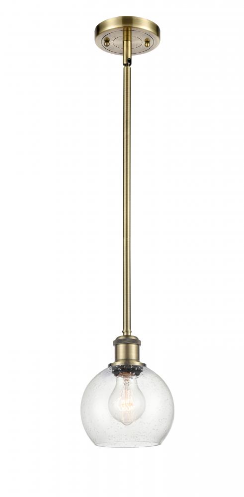 Athens - 1 Light - 6 inch - Antique Brass - Mini Pendant