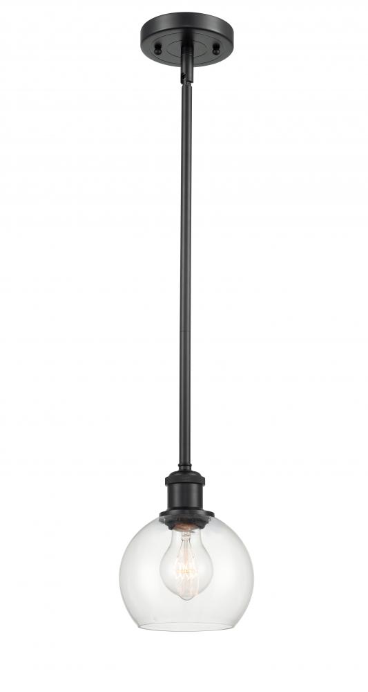 Athens - 1 Light - 6 inch - Matte Black - Mini Pendant