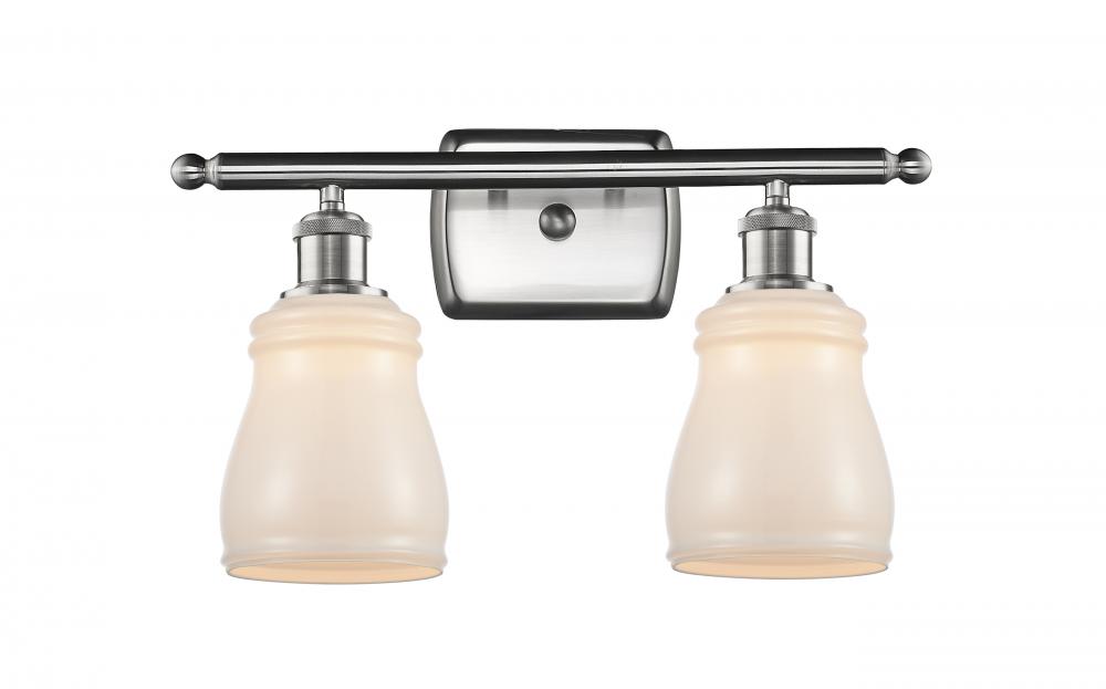 Ellery - 2 Light - 15 inch - Brushed Satin Nickel - Bath Vanity Light