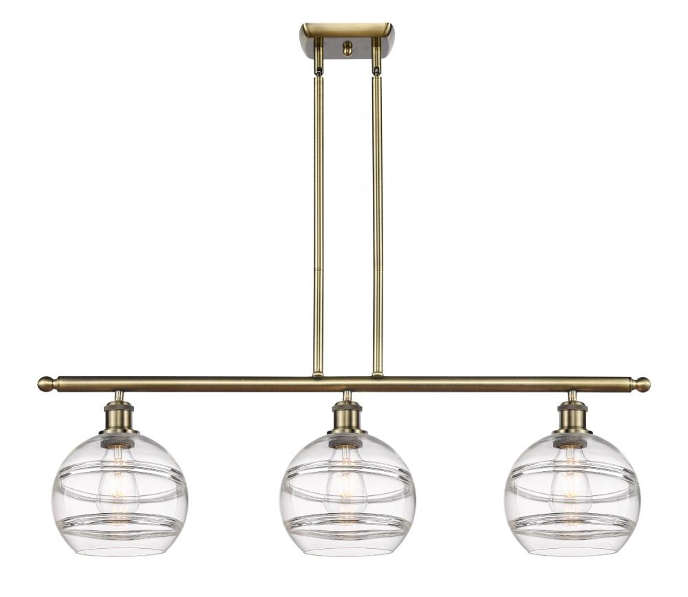 Rochester - 3 Light - 36 inch - Antique Brass - Cord hung - Island Light