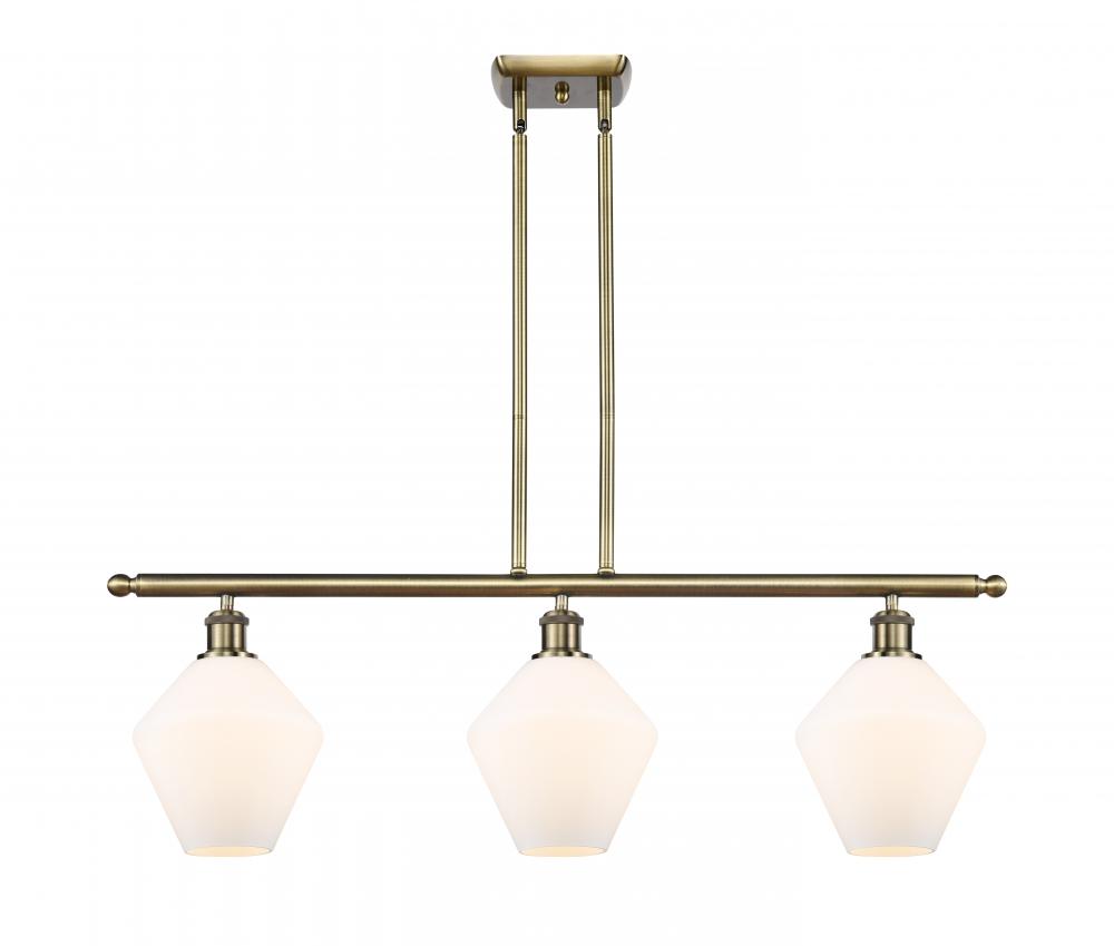 Cindyrella - 3 Light - 36 inch - Antique Brass - Cord hung - Island Light