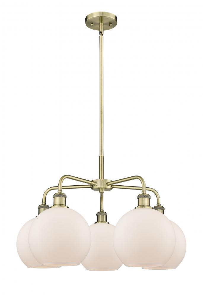 Athens - 5 Light - 26 inch - Antique Brass - Chandelier