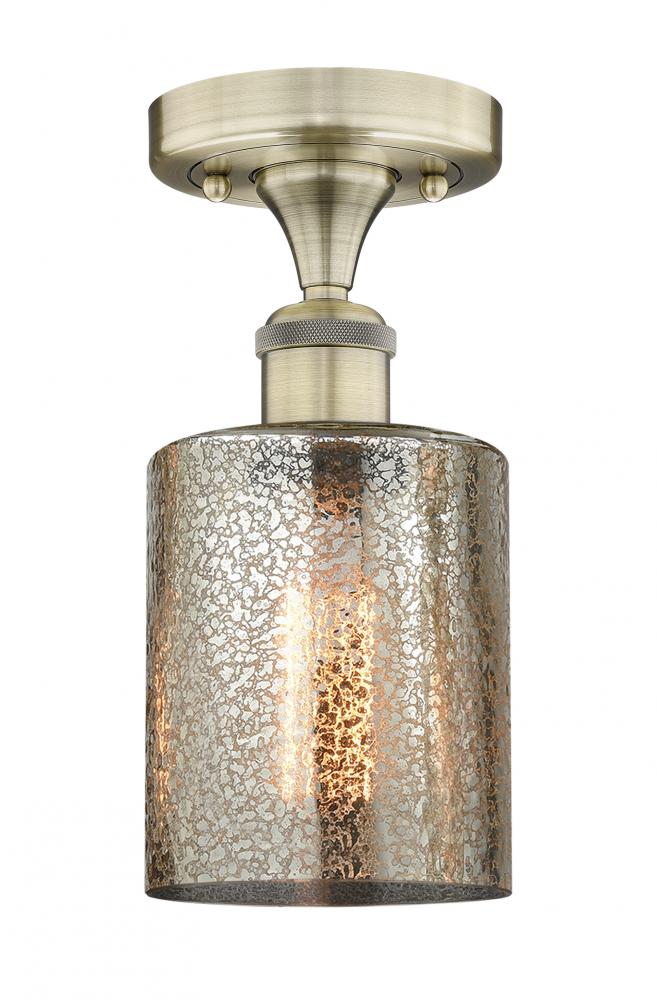 Cobbleskill - 1 Light - 5 inch - Antique Brass - Semi-Flush Mount