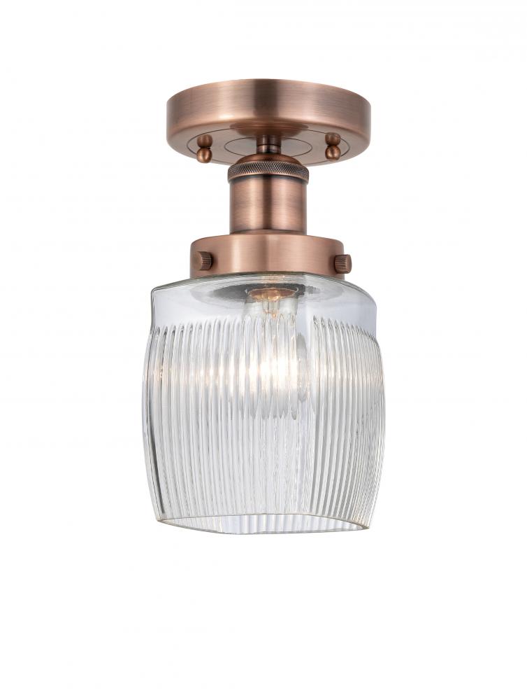 Colton - 1 Light - 6 inch - Antique Copper - Semi-Flush Mount