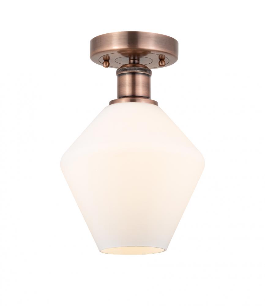 Cindyrella - 1 Light - 8 inch - Antique Copper - Semi-Flush Mount