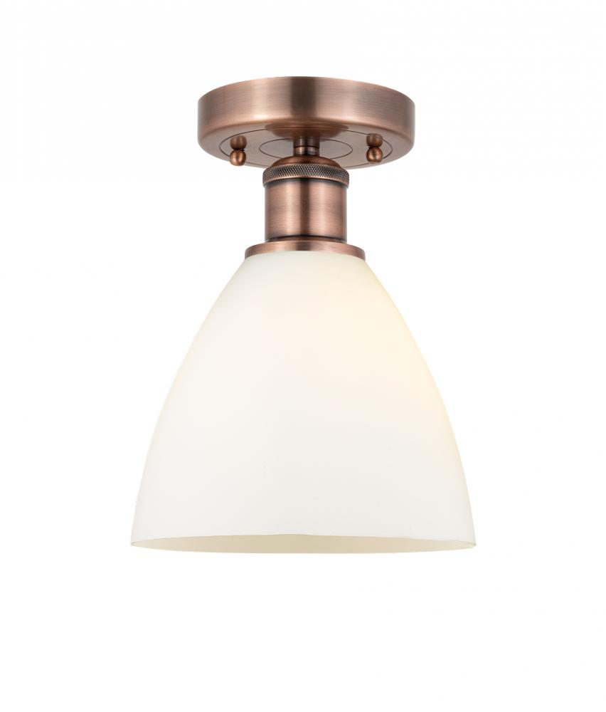 Bristol - 1 Light - 8 inch - Antique Copper - Semi-Flush Mount