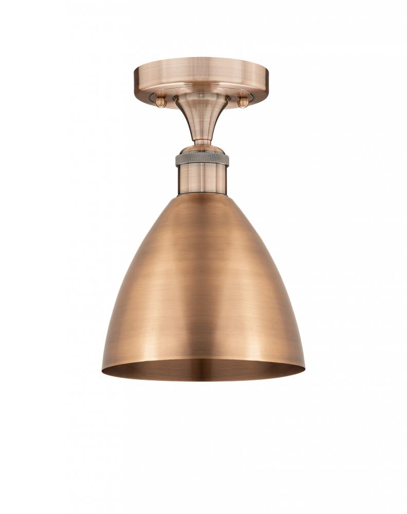 Bristol - 1 Light - 8 inch - Antique Copper - Semi-Flush Mount