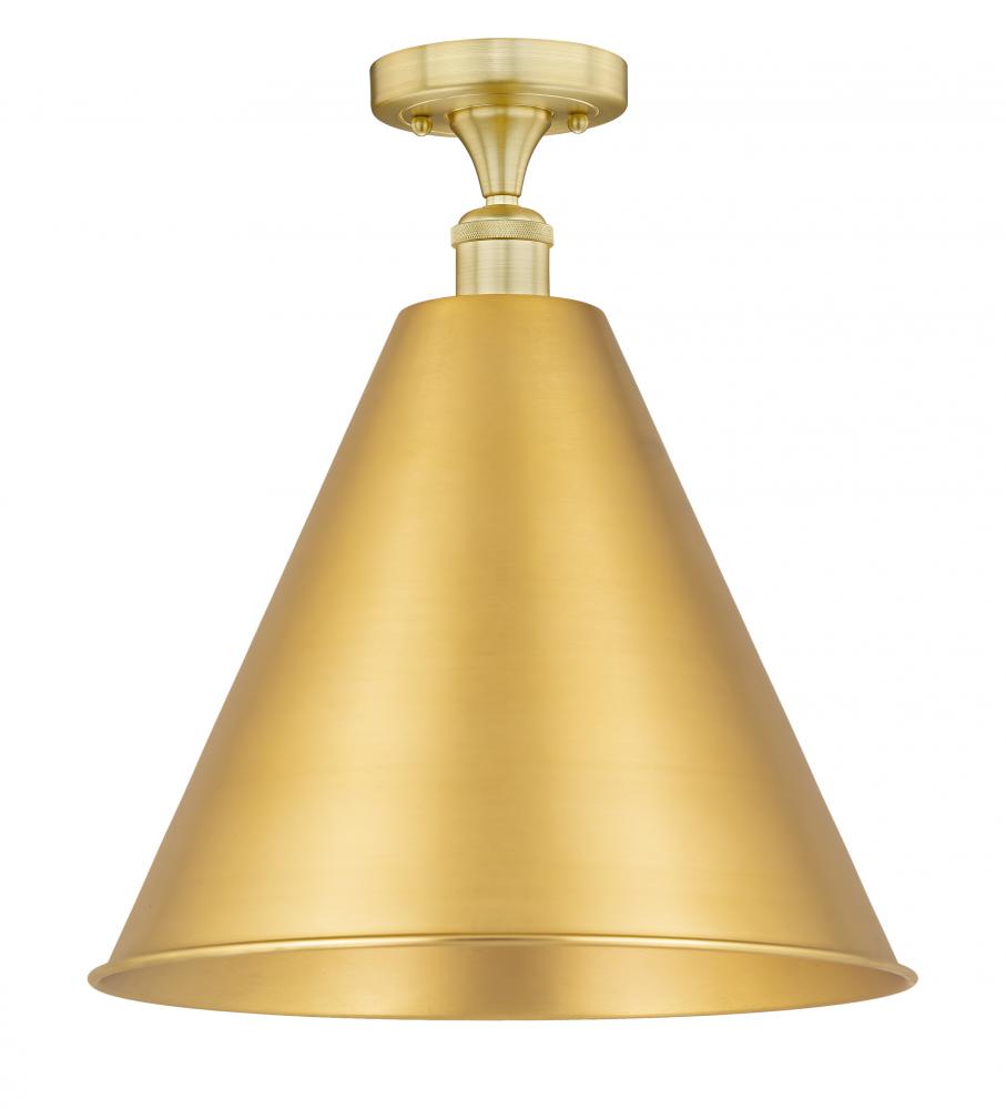 Berkshire - 1 Light - 16 inch - Satin Gold - Semi-Flush Mount