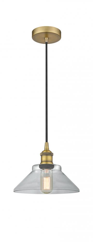 Orwell - 1 Light - 8 inch - Brushed Brass - Cord hung - Mini Pendant