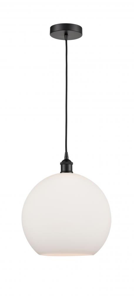 Athens - 1 Light - 12 inch - Matte Black - Cord hung - Mini Pendant