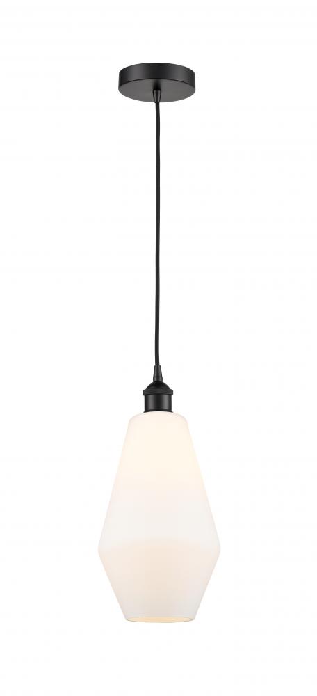 Cindyrella - 1 Light - 7 inch - Matte Black - Cord hung - Mini Pendant