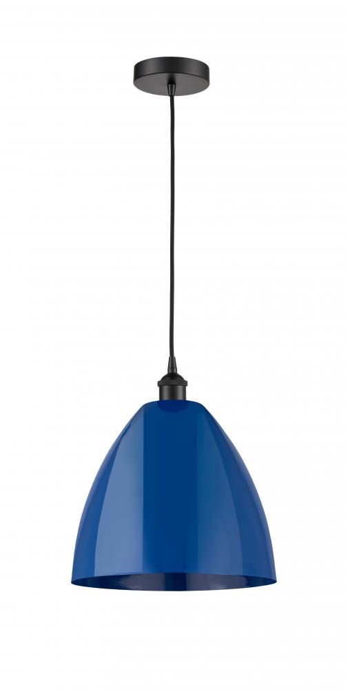 Plymouth - 1 Light - 12 inch - Matte Black - Cord hung - Mini Pendant