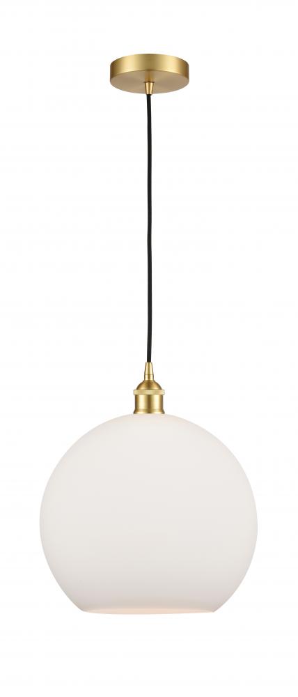 Athens - 1 Light - 12 inch - Satin Gold - Cord hung - Mini Pendant