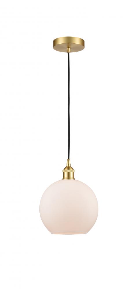 Athens - 1 Light - 8 inch - Satin Gold - Cord hung - Mini Pendant