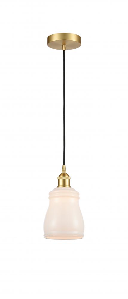 Ellery - 1 Light - 5 inch - Satin Gold - Cord hung - Mini Pendant