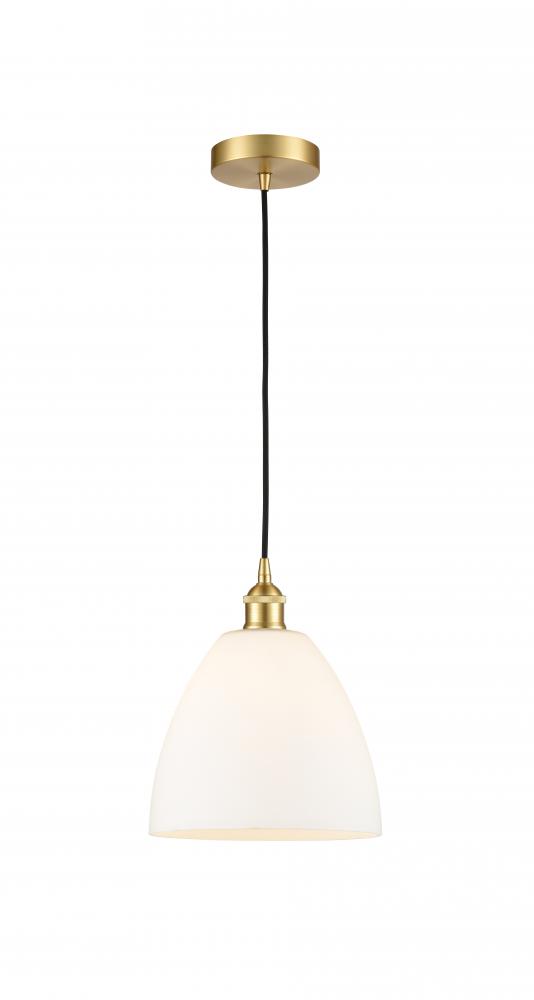 Bristol - 1 Light - 9 inch - Satin Gold - Cord hung - Mini Pendant