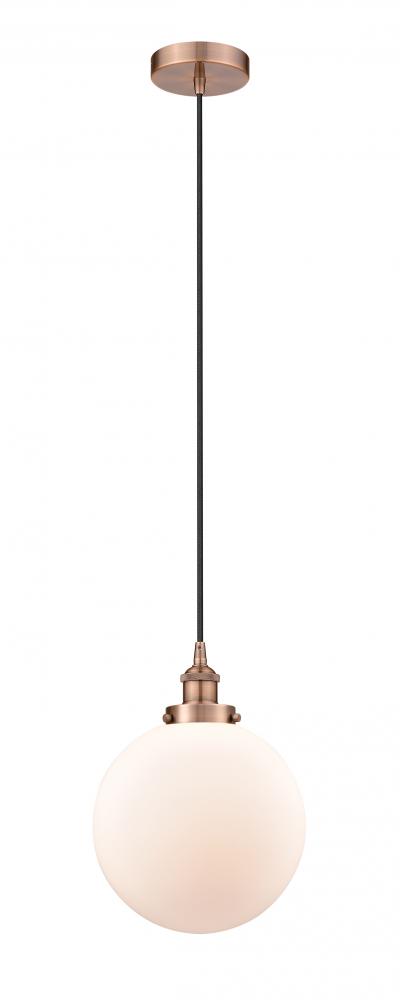 Beacon - 1 Light - 10 inch - Antique Copper - Cord hung - Mini Pendant