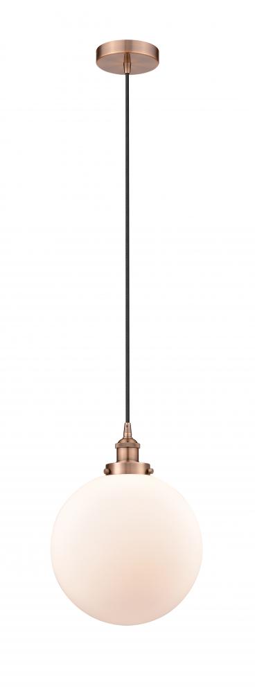 Beacon - 1 Light - 12 inch - Antique Copper - Cord hung - Mini Pendant