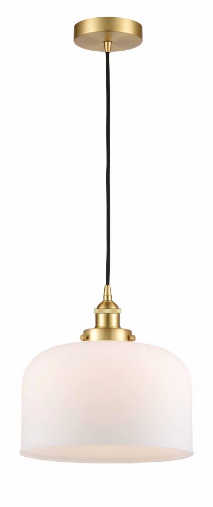 Bell - 1 Light - 12 inch - Satin Gold - Cord hung - Mini Pendant