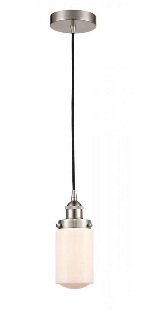 Dover - 1 Light - 5 inch - Brushed Satin Nickel - Cord hung - Mini Pendant