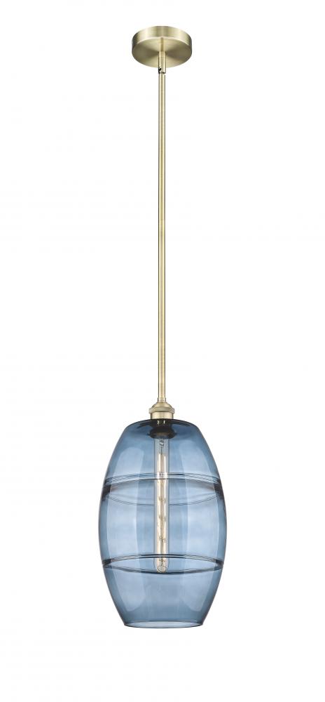 Vaz - 1 Light - 10 inch - Antique Brass - Cord hung - Mini Pendant