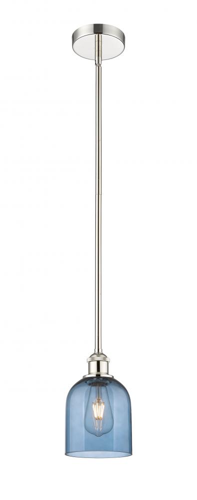 Bella - 1 Light - 6 inch - Polished Nickel - Cord hung - Mini Pendant