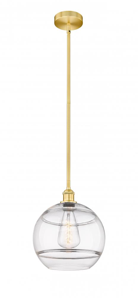 Rochester - 1 Light - 12 inch - Satin Gold - Cord hung - Mini Pendant