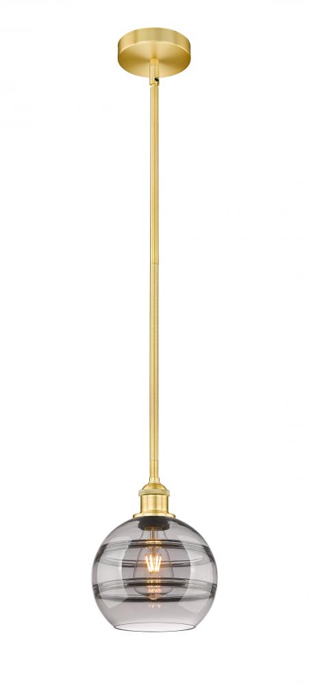Rochester - 1 Light - 8 inch - Satin Gold - Cord hung - Mini Pendant