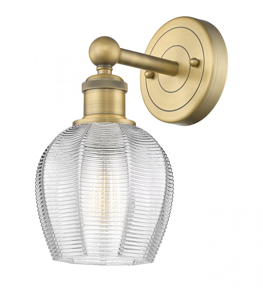 Norfolk - 1 Light - 6 inch - Brushed Brass - Sconce