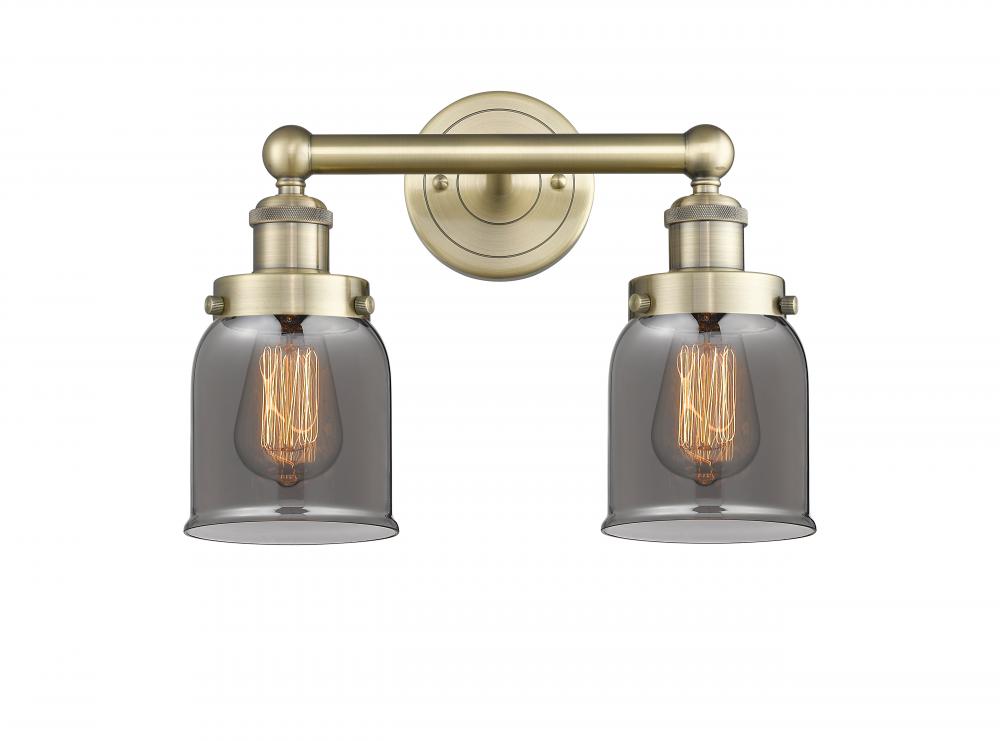 Bell - 2 Light - 14 inch - Antique Brass - Bath Vanity Light