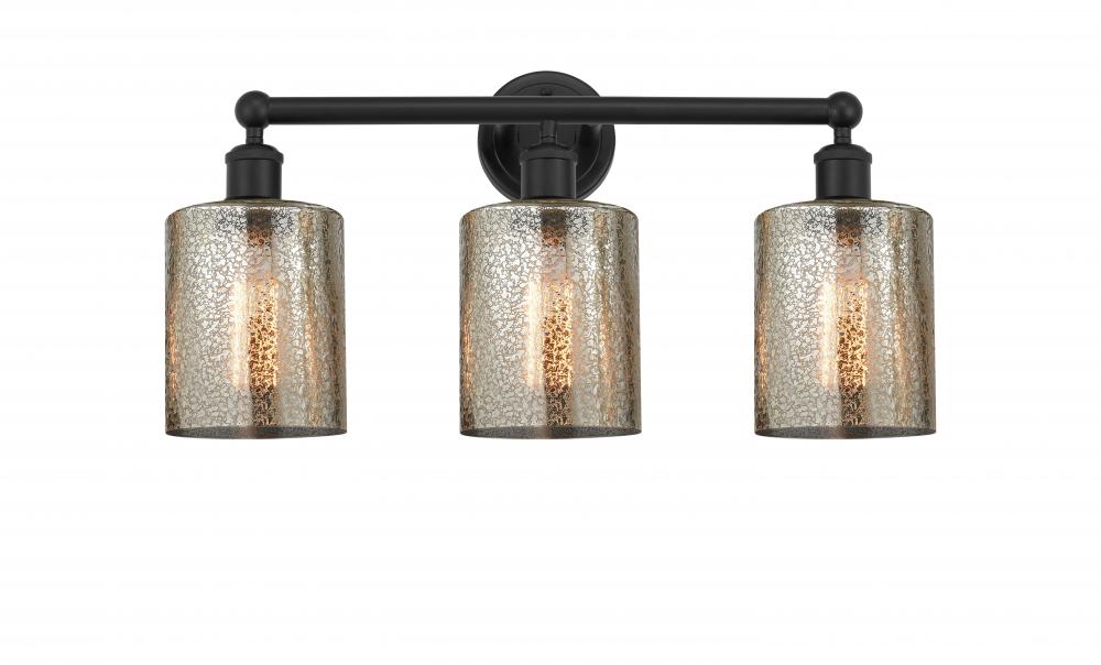 Cobbleskill - 3 Light - 23 inch - Matte Black - Bath Vanity Light