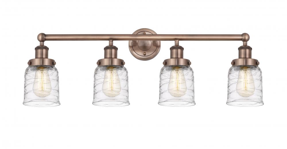 Bell - 4 Light - 32 inch - Antique Copper - Bath Vanity Light