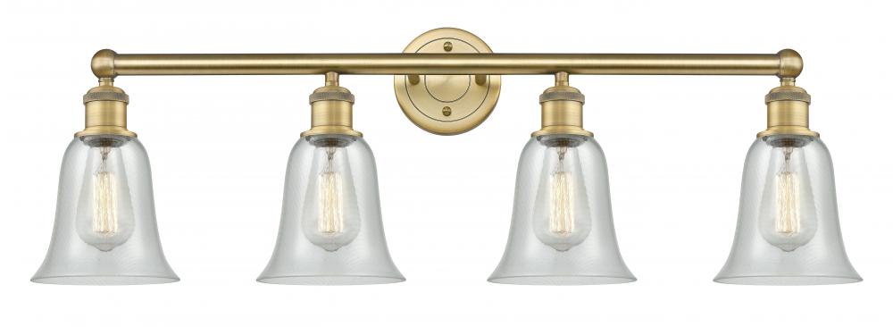 Hanover - 4 Light - 33 inch - Brushed Brass - Bath Vanity Light