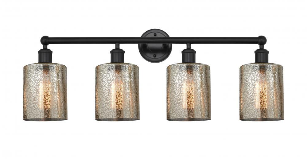 Cobbleskill - 4 Light - 32 inch - Matte Black - Bath Vanity Light