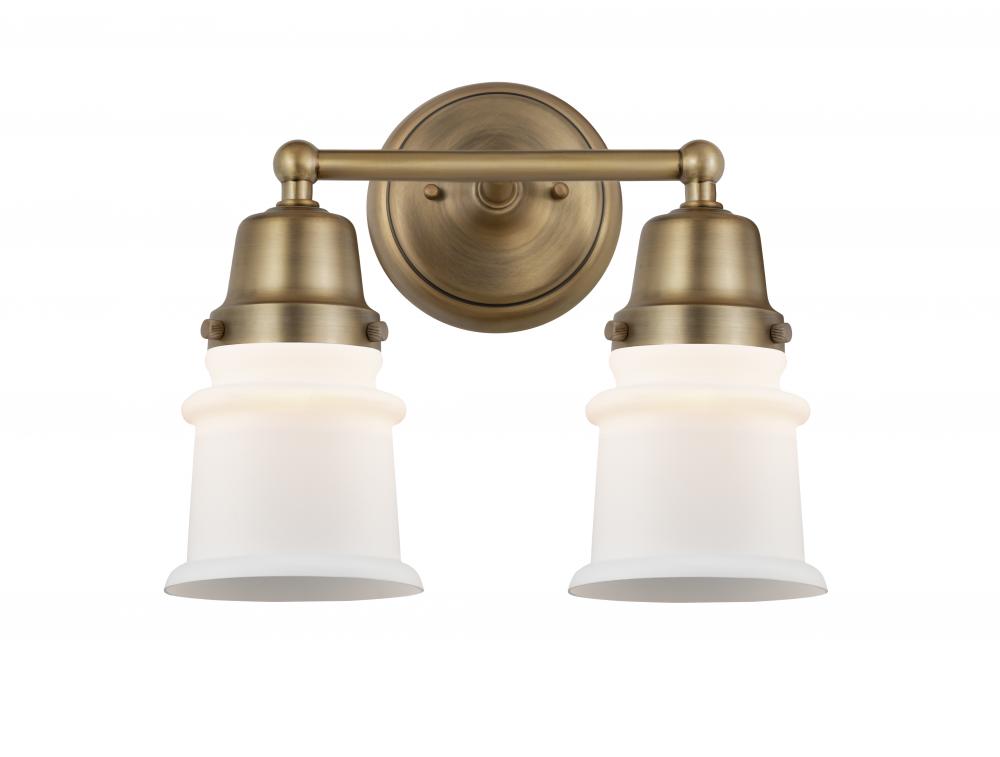 Canton - 2 Light - 13 inch - Brushed Brass - Bath Vanity Light