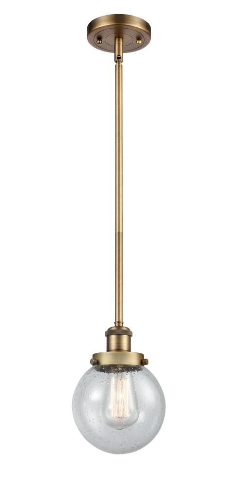 Beacon - 1 Light - 6 inch - Brushed Brass - Mini Pendant