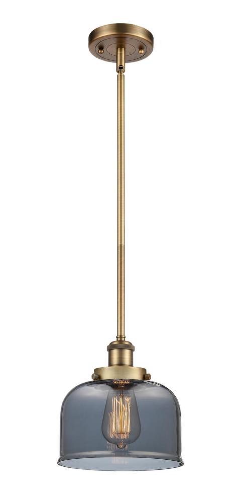 Bell - 1 Light - 8 inch - Brushed Brass - Mini Pendant