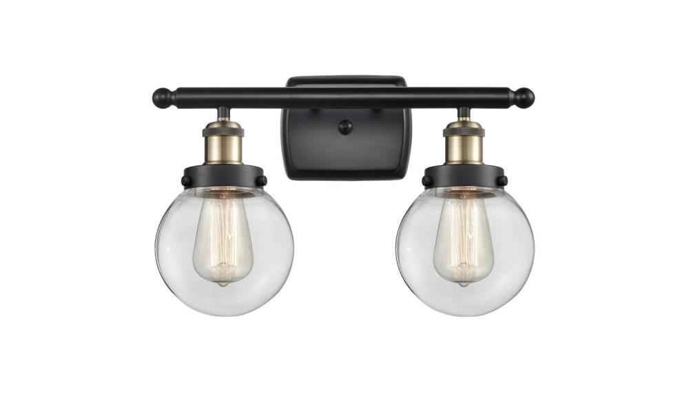 Beacon - 2 Light - 16 inch - Black Antique Brass - Bath Vanity Light