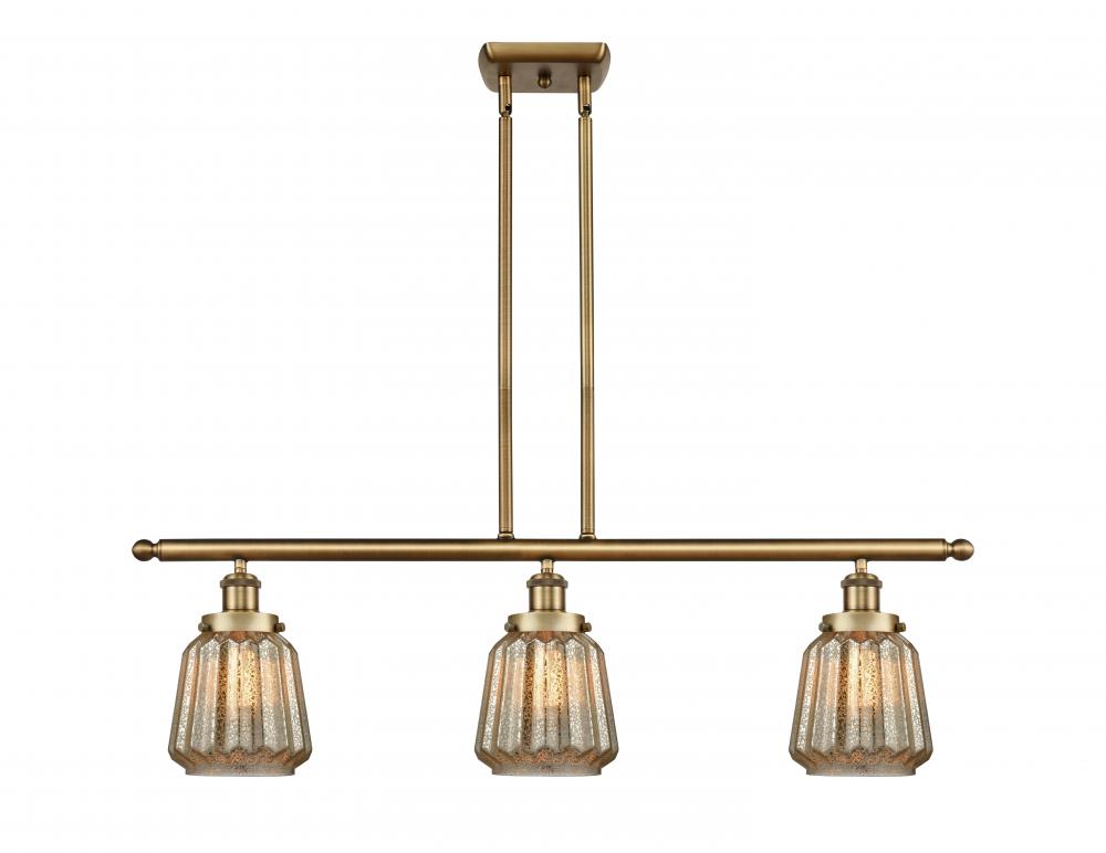 Chatham - 3 Light - 36 inch - Brushed Brass - Stem Hung - Island Light