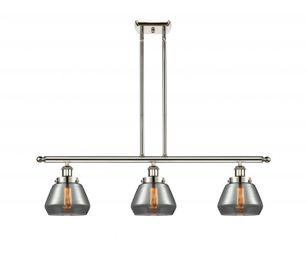 Fulton - 3 Light - 36 inch - Polished Nickel - Stem Hung - Island Light