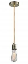  100AB-10CR-0AB - Whitney - 1 Light - 2 inch - Antique Brass - Cord hung - Mini Pendant