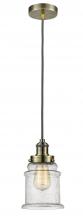  100AB-10GY-1H-AB-G184 - Edison - 1 Light - 8 inch - Antique Brass - Cord hung - Mini Pendant